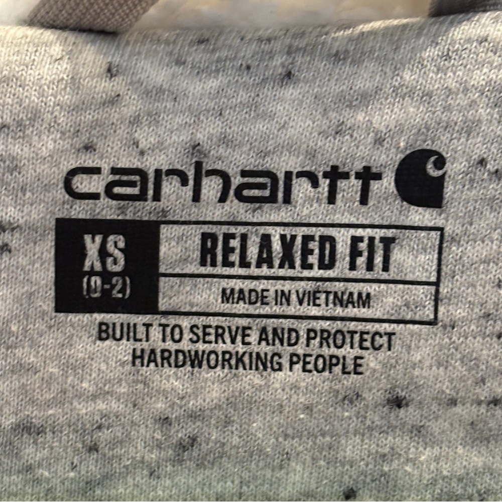 Carhartt relaxed Fit Sherpa Lined Full Zip Sweatshirt Hoodie Size XS - Picture 7 of 8
